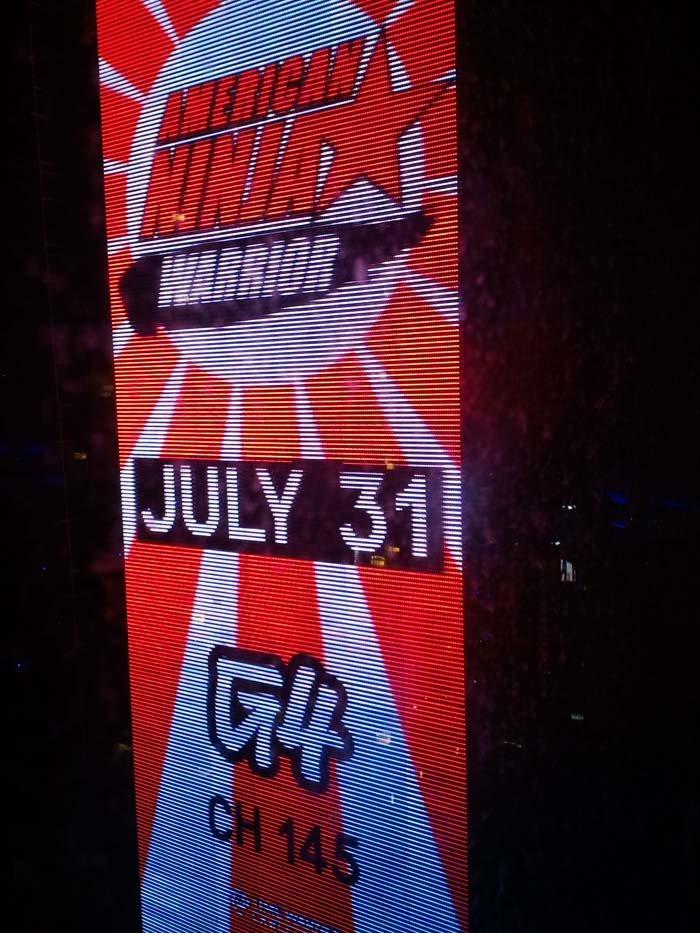 Billboard for G4's American Ninja Warrior. 