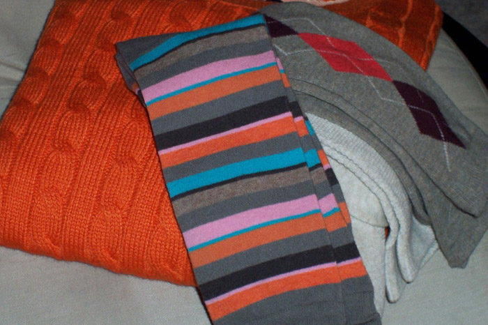 Orange Sweater and Socks